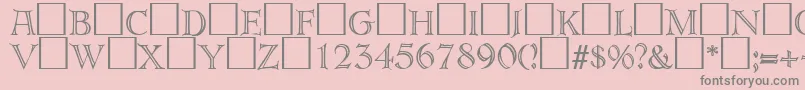 ErbardecoRegularDb Font – Gray Fonts on Pink Background