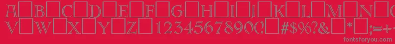 ErbardecoRegularDb Font – Gray Fonts on Red Background