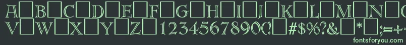 ErbardecoRegularDb Font – Green Fonts on Black Background