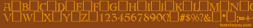 ErbardecoRegularDb Font – Orange Fonts on Brown Background