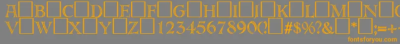 ErbardecoRegularDb Font – Orange Fonts on Gray Background