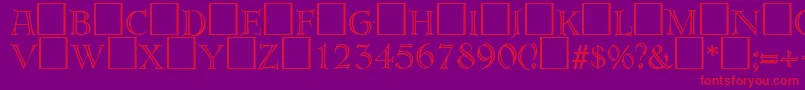 ErbardecoRegularDb Font – Red Fonts on Purple Background