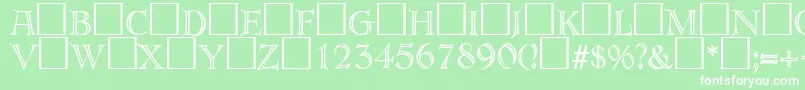 ErbardecoRegularDb Font – White Fonts on Green Background