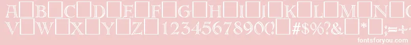 ErbardecoRegularDb Font – White Fonts on Pink Background