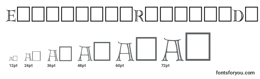 ErbardecoRegularDb Font Sizes
