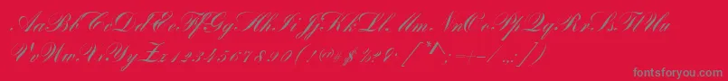 fuente BayscriptRegular – Fuentes Grises Sobre Fondo Rojo