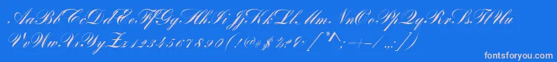 Шрифт BayscriptRegular – розовые шрифты на синем фоне
