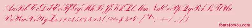 BayscriptRegular-Schriftart – Rote Schriften auf rosa Hintergrund