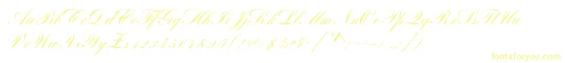 BayscriptRegular-Schriftart – Gelbe Schriften