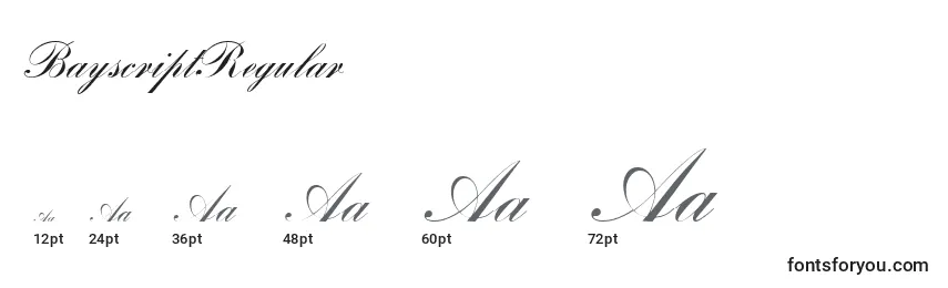 BayscriptRegular Font Sizes