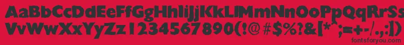 ChantillyrandomHeavyRegular Font – Black Fonts on Red Background