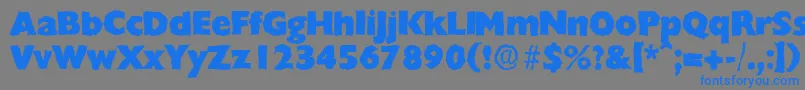 ChantillyrandomHeavyRegular Font – Blue Fonts on Gray Background
