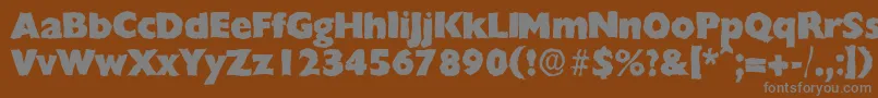 Шрифт ChantillyrandomHeavyRegular – серые шрифты на коричневом фоне