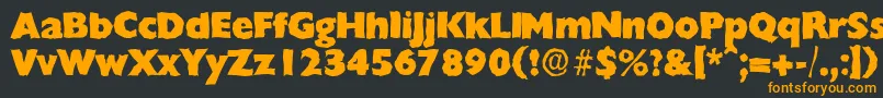 ChantillyrandomHeavyRegular Font – Orange Fonts on Black Background