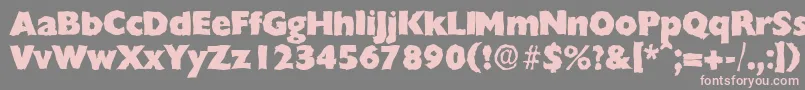 ChantillyrandomHeavyRegular Font – Pink Fonts on Gray Background