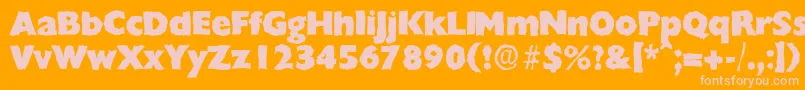 ChantillyrandomHeavyRegular Font – Pink Fonts on Orange Background