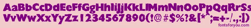 ChantillyrandomHeavyRegular Font – Purple Fonts on Pink Background