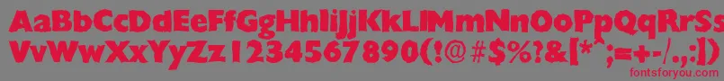 ChantillyrandomHeavyRegular Font – Red Fonts on Gray Background