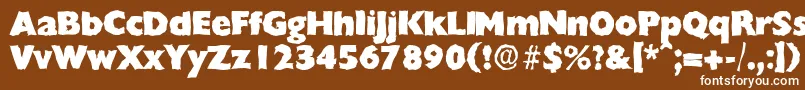 Шрифт ChantillyrandomHeavyRegular – белые шрифты на коричневом фоне