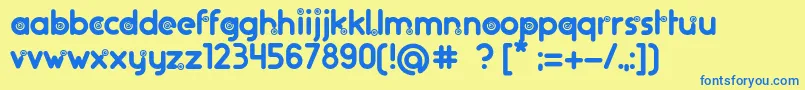 Artifice.RsRegular Font – Blue Fonts on Yellow Background