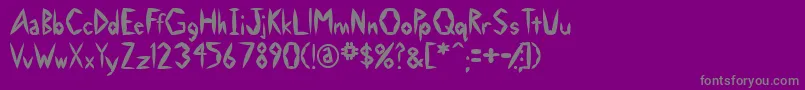 Swollen Font – Gray Fonts on Purple Background