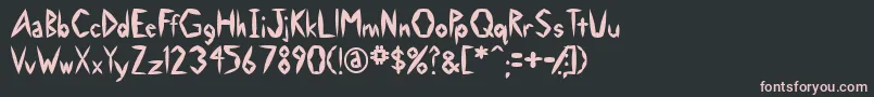 Swollen Font – Pink Fonts on Black Background
