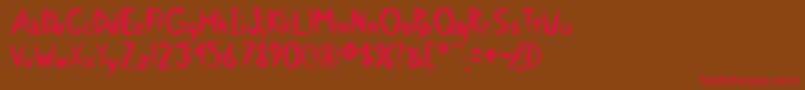 Swollen Font – Red Fonts on Brown Background