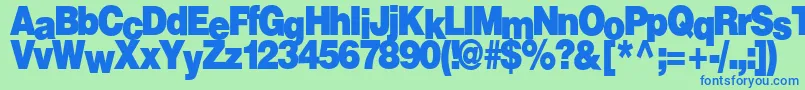 Firewalk36Bold Font – Blue Fonts on Green Background