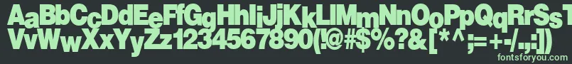 Firewalk36Bold Font – Green Fonts on Black Background