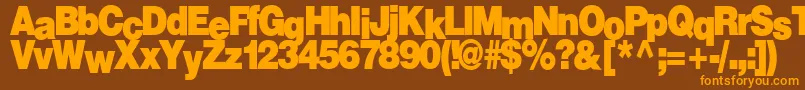 Шрифт Firewalk36Bold – оранжевые шрифты на коричневом фоне