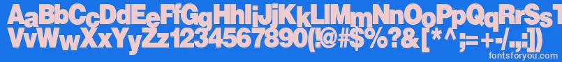 Firewalk36Bold Font – Pink Fonts on Blue Background