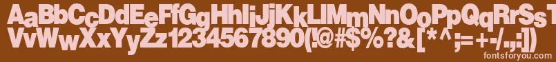 Firewalk36Bold Font – Pink Fonts on Brown Background