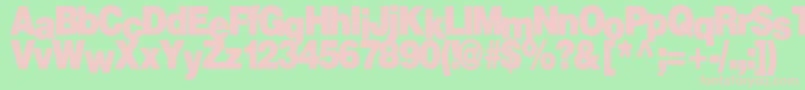 Firewalk36Bold Font – Pink Fonts on Green Background