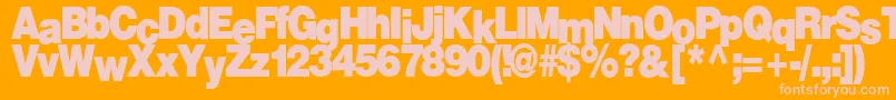 Police Firewalk36Bold – polices roses sur fond orange