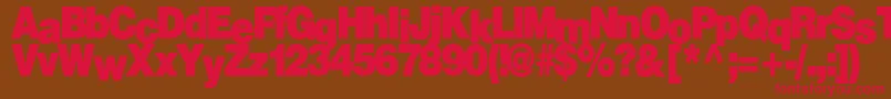 Firewalk36Bold-Schriftart – Rote Schriften auf braunem Hintergrund