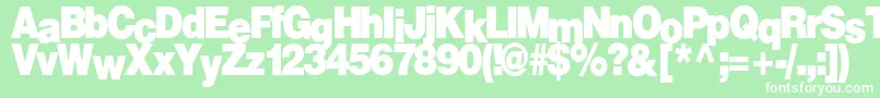 Firewalk36Bold Font – White Fonts on Green Background