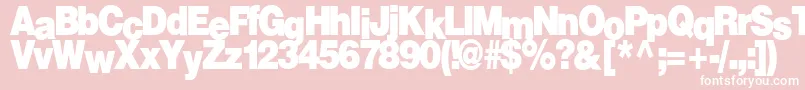 Firewalk36Bold Font – White Fonts on Pink Background