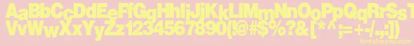 Firewalk36Bold-Schriftart – Gelbe Schriften auf rosa Hintergrund