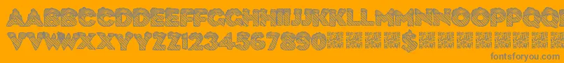 Icecold Font – Gray Fonts on Orange Background