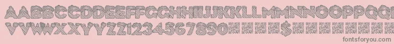 Icecold Font – Gray Fonts on Pink Background