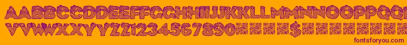 Icecold Font – Purple Fonts on Orange Background