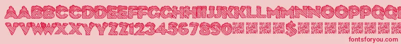 Icecold Font – Red Fonts on Pink Background