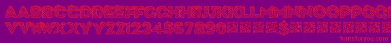 Icecold Font – Red Fonts on Purple Background