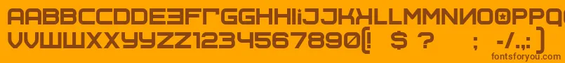 Sovietprogram Font – Brown Fonts on Orange Background