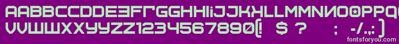 Sovietprogram Font – Green Fonts on Purple Background