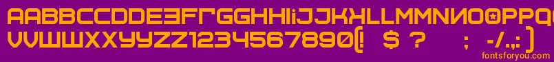 Sovietprogram Font – Orange Fonts on Purple Background