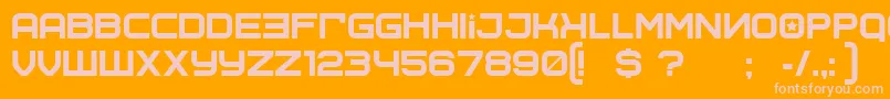 Sovietprogram Font – Pink Fonts on Orange Background