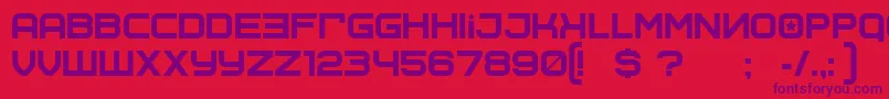 Sovietprogram Font – Purple Fonts on Red Background