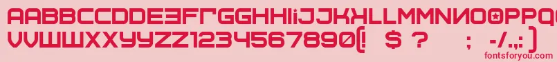 Sovietprogram Font – Red Fonts on Pink Background