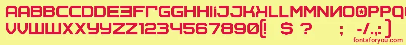 Sovietprogram Font – Red Fonts on Yellow Background